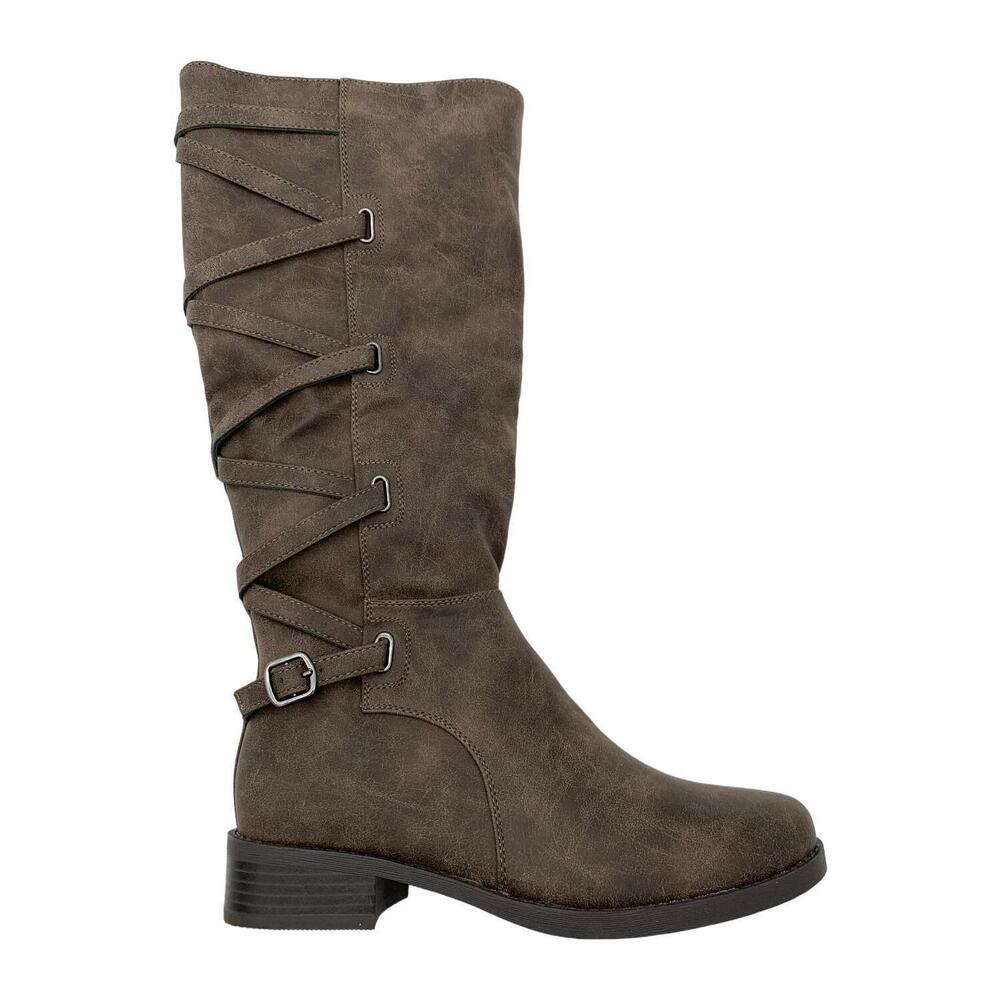 Journee Women's Carly Knee-High Boots Brown - Medium